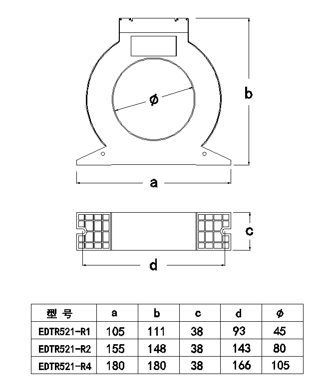 EDTR521/2-R/S系列 EDTR521-R1, EDTR521-R2, EDTR521-R4, EDTR522-S4, EDTR522-S6 組合式電氣火災(zāi)監(jiān)控探測器(圖6)